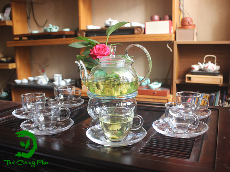 Bộ Ấm Chén Thủy Tinh Cao Cấp - BTT01A